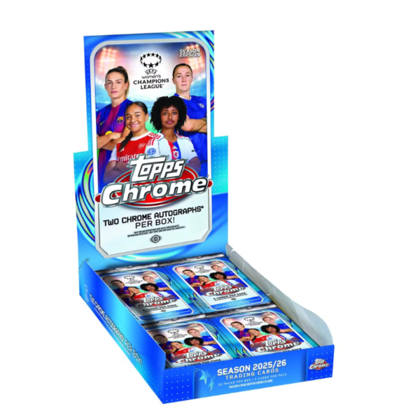 2025/26 Topps Chrome Women’s UEFA Champions League Soccer Hobby 12 Box Case